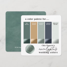 Eukalyptus Green Summer Wedding Color Palette Card Einladung