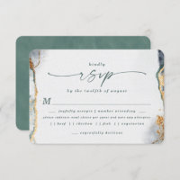 Eukalyptus Green Wedding Meal Choice RSVP Card