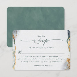 Eukalyptus Green Wedding Meal Choice RSVP Card Karte
