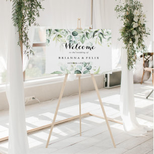 Eukalyptus Green Wedding Welcome Sign Poster