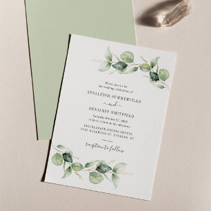 Eukalyptus Greenerage Foliage Wedding Einladung