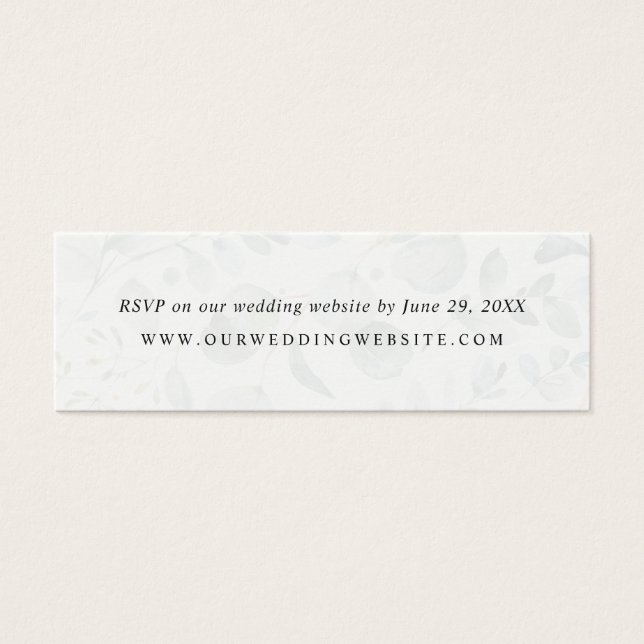 Eukalyptus Greenerding Wedding Website RSVP Card (Vorderseite)
