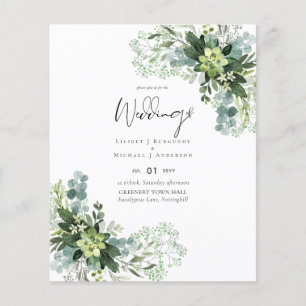 Eukalyptus Greenerenerage Foliage Wedding Flyer