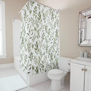 Eukalyptus Greenerenery-Blätter Muster  Duschvorhang
