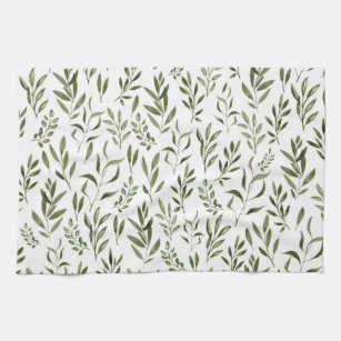 Eukalyptus Greenerenery-Blätter Muster  Geschirrtuch