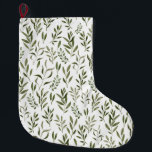 Eukalyptus Greenerenery-Blätter Muster  Großer Weihnachtsstrumpf<br><div class="desc">Eukalyptus-Blätter</div>