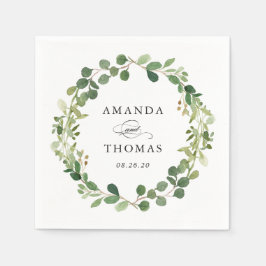 Eukalyptus Greenerenery Blätter Wreath Foliage Wed Serviette