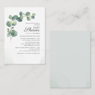 Eukalyptus Greenerenery Couples Baby Dusche Mitteilungskarte