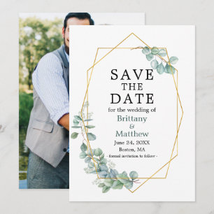Eukalyptus Greenerenery Geo Frame Foto Sav Save The Date
