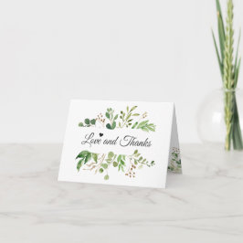 Eukalyptus Greenerenery Verlasst Chic Liebe und Da Dankeskarte