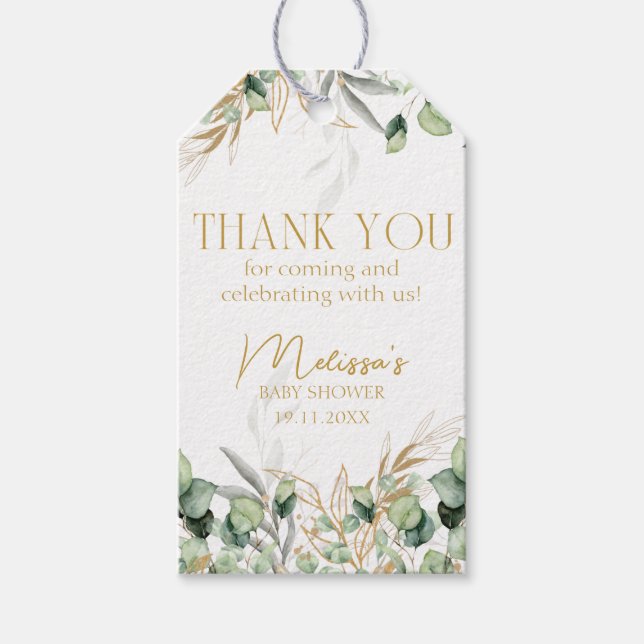 Eukalyptus Greenerenery Vielen Dank für Ihr Intere Geschenkanhänger (Vorderseite)