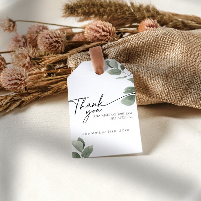 Eukalyptus Greenerenery Vielen Dank Sage Brautpart Geschenkanhänger (Von Creator hochgeladen)