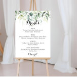 Eukalyptus Greeneria Wedding Drinks Menu für Wasse Poster<br><div class="desc">Dieses Aquarell Eukalyptus Grüne Hochzeitsgetränke Menü Poster ist perfekt für eine rustikale Hochzeit. Dieses künstlerische Design ist mit handgezeichnet,  Aquarell eucalyptus grünen Blätter,  inspirierend natürliche Schönheit.</div>