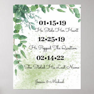 Eukalyptus Greenerity Best Day Wedding Poster