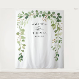 Eukalyptus Greenerity Blätter Arch Wedding Backdro Wandteppich