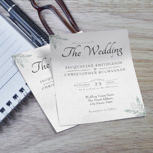 Eukalyptus Greenerity Budget Einladung Hochzeit Flyer