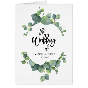 Eukalyptus Greenerity Frame Wedding Program