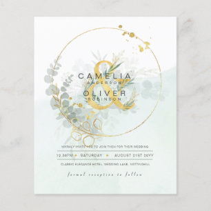 Eukalyptus Greenerity Gold Wedding QR CODE IN Flyer