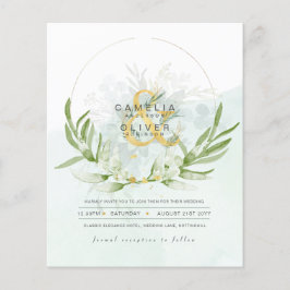 Eukalyptus Greenerity Gold Wedding QR CODE IN Flyer
