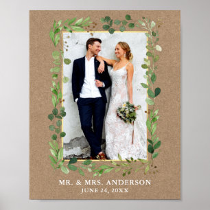 Eukalyptus Greenerity Kraft Gold Foto Poster