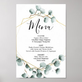 Eukalyptus Greenerity Menu oder Bar Menu Sign Poster