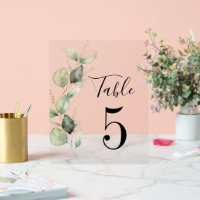 Eukalyptus Greenerity Tischnummer 5 Hochzeitssitze