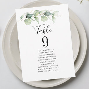 Eukalyptus Greenerity Tischnummer 9 Hochzeitssitze