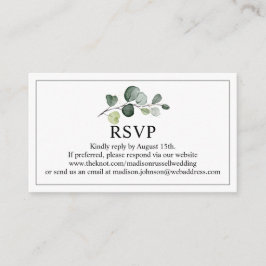 Eukalyptus Greenerity Website Wedding RSVP Begleitkarte