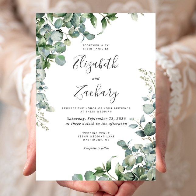 Eukalyptus Greenerity Wedding Einladung (Von Creator hochgeladen)