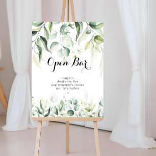 Eukalyptus Greenerity Wedding Open Bar Poster