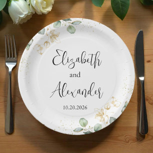 Eukalyptus Greenerity Wedding Paper Plate Pappteller