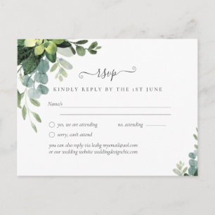 Eukalyptus Greenerity Wedding Postkarte