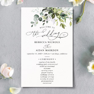 Eukalyptus Greenerity Wedding Program