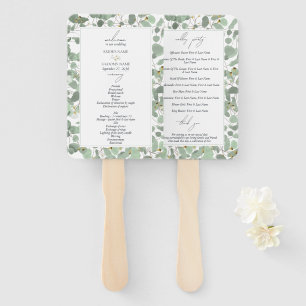 Eukalyptus Greenerity Wedding Program Fächer
