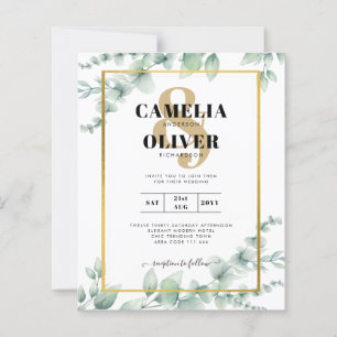 Eukalyptus Greenerity Wedding QR CODE Modernes Bud