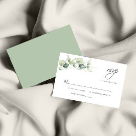 Eukalyptus Greenerity Wedding RSVP Card Mitteilungskarte