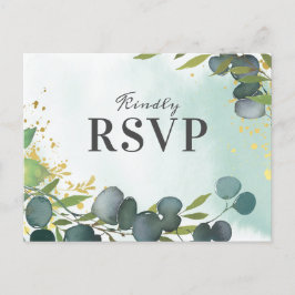 Eukalyptus Greenerity Wedding RSVP Einladungspostkarte