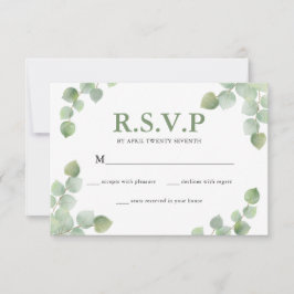 Eukalyptus Greenerity Wedding RSVP Karte