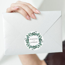 Eukalyptus Greenerity Wedding Runder Aufkleber