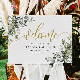 Eukalyptus Greenerity Wedding Welcome Sign Poster