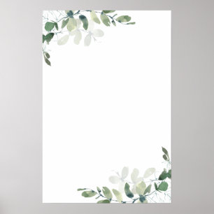 Eukalyptus Greenerity Wedding Welcome Sign Poster