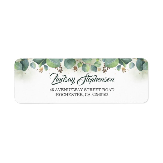 Eukalyptus Greenery and Gold Wedding (Vorne)