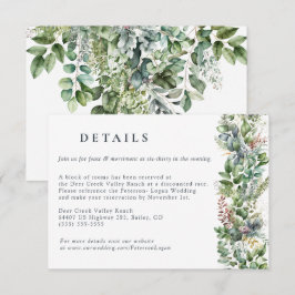 Eukalyptus Greenery | Angaben zur Hochzeit Begleitkarte