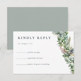 Eukalyptus Greenery | Antwort auf Hochzeiten Begleitkarte