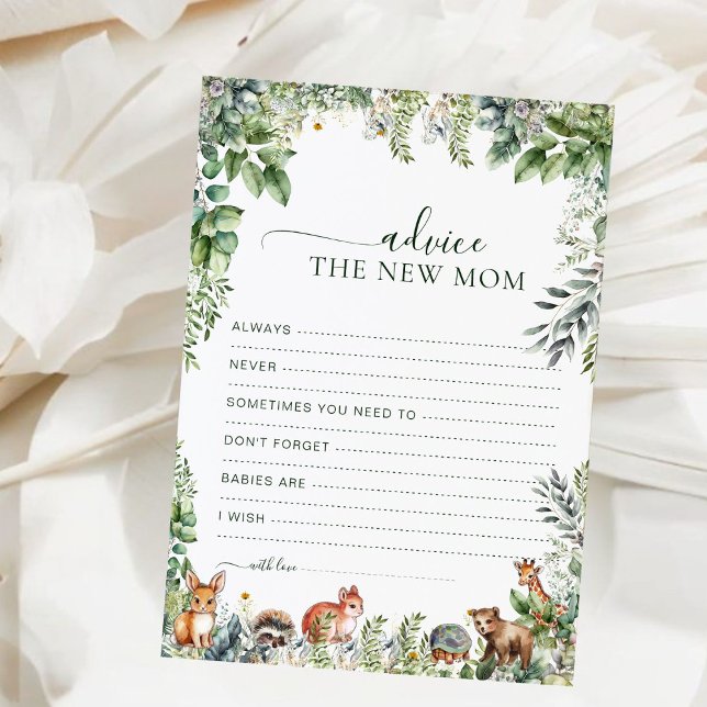 Eukalyptus Greenery Baby Shower Advice Card (Von Creator hochgeladen)