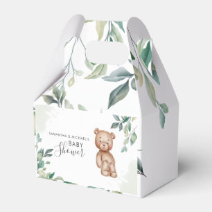 Eukalyptus Greenery Bear Couples Baby Shower Geschenkschachtel