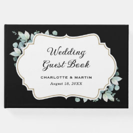 Eukalyptus Greenery Black and White Wedding Gästebuch