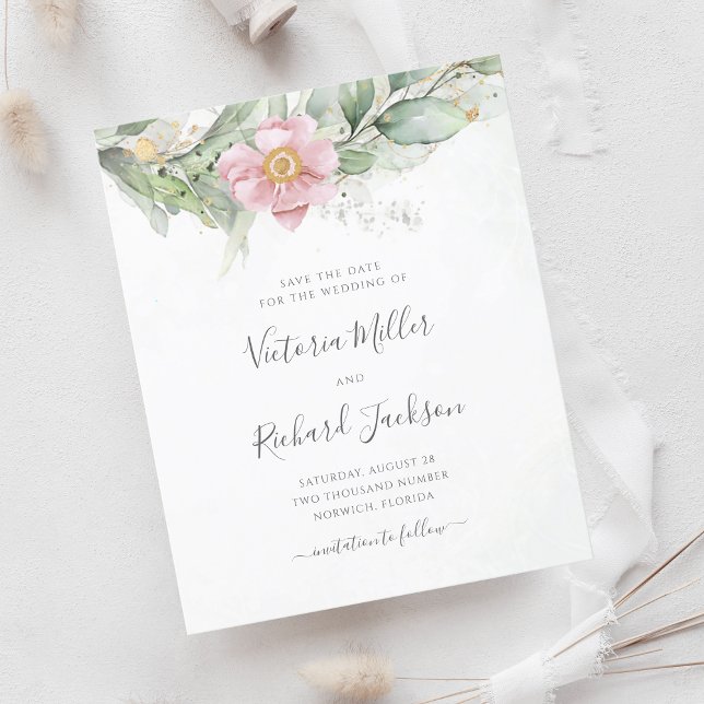 Eukalyptus Greenery Bloral Save the Date (Von Creator hochgeladen)