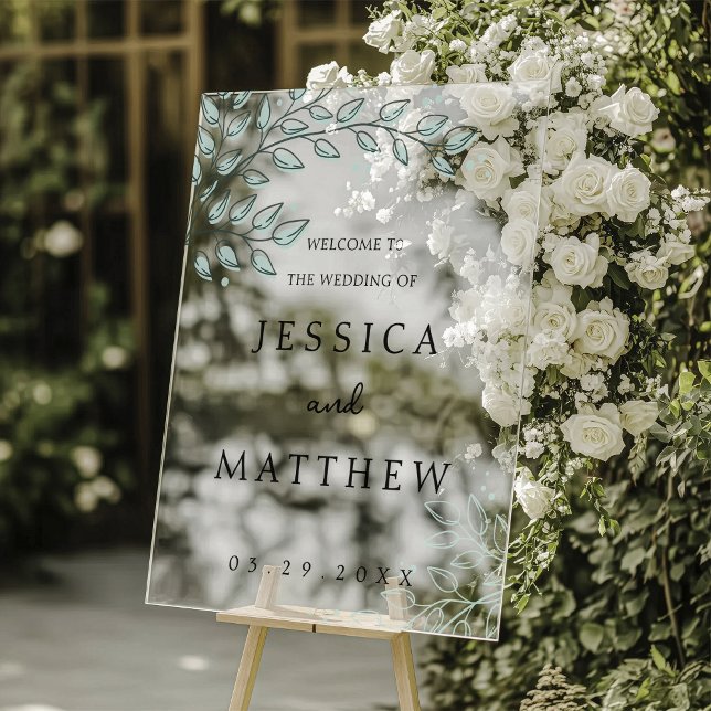 Eukalyptus Greenery Boho Acrylic Wedding Sign Acrylschild (Von Creator hochgeladen)