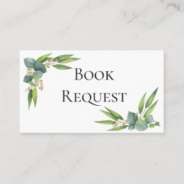 Eukalyptus Greenery Book Request Card Platzkarte